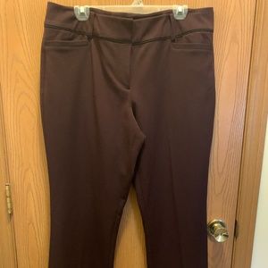 Maroon New York & Company Suit Trousers